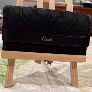 Coach Black Signature fabric Wallet